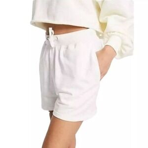 Urban Bliss Shorts Womens‎ 10 Ivory Cream Drawstring Cotton Lounge Casual Comfy